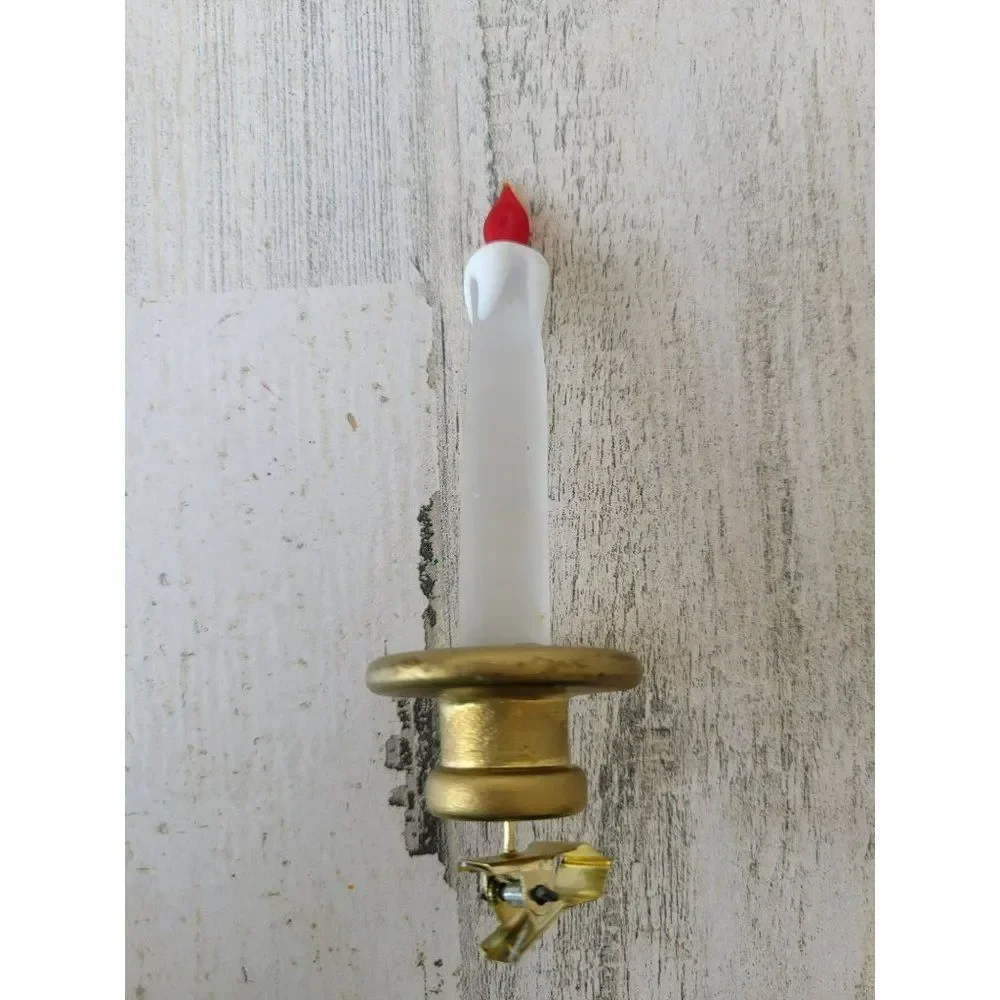 Vintage‎ clear glass clip ornament Xmas tree